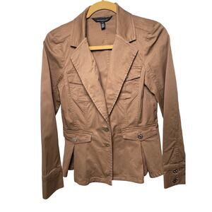 White House Black Market Pre Blazeratte Brown Blazer Jacket Size Small